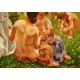 Leon Frederic, Morgen - handgemaltes Ölbild, gemalt nach Vorlage in 60x60cm