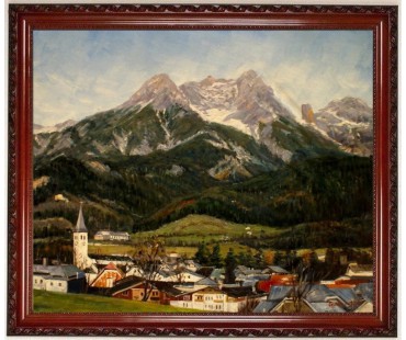 Steinerne Meer in Saalfelden, handgemaltes Ölbild in 60x90cm