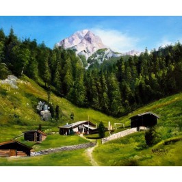 Steinalm - Saalfelden, handgemaltes Ölbild in 50x60cm Steinalm - Saalfelden, handgemaltes Ölbild in 50x60cm