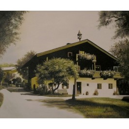 altes Bauernhaus in Saalfelden, handgemaltes Ölbild in 50x60cm altes Bauernhaus in Saalfelden, handgemaltes Ölbild in 50x60cm