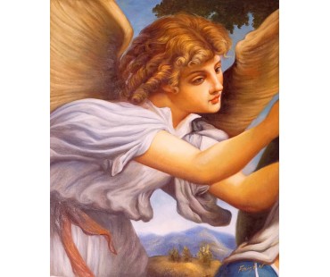 Engel Portrait- handgemaltes Ölbild in 50x60cm nach einer Motivvorlage v. Lorenzo Lotto
