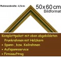 Bilderrahmen S12 gold-Grün F50x60cm