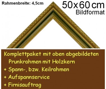 Bilderrahmen S12 Gold-Grün F50x60cm