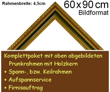 Bilderrahmen S12 Gold-Grün F60x90cm