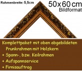 Prunkrahmen 5079 in Goldbraun F50x60cm