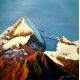 Ölbild Kitzsteinhorn in Kaprun, Bergspitze Gletscher Gemälde HANDGEMALT 60x60cm 