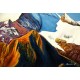 Ölbild Kitzsteinhorn in Kaprun, Bergspitze Gletscher Gemälde HANDGEMALT 60x60cm 