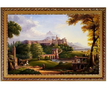 Thomas Cole 110x70cm - der Aufbruch - handgemalt nach der Vorlage v. Thomas Cole