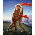 Jean Broc, Akt,  The_Death_of_Hyacinthos, handgemaltes Ölbild, gemalt nach einer Vorlage