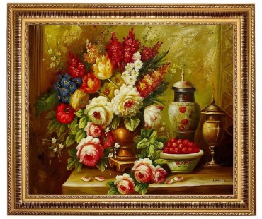 Blumen, Blumenstrauß - handgemaltes Ölbild , gemalt nach einer Vorlage in 50x60cm