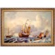 Seeschlacht - handgemaltes Ölbild , gemalt nach einer Vorlage in 60x90cm