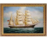 Segelschiffe - handgemaltes Ölbild , gemalt nach einer Vorlage in 60x90cm